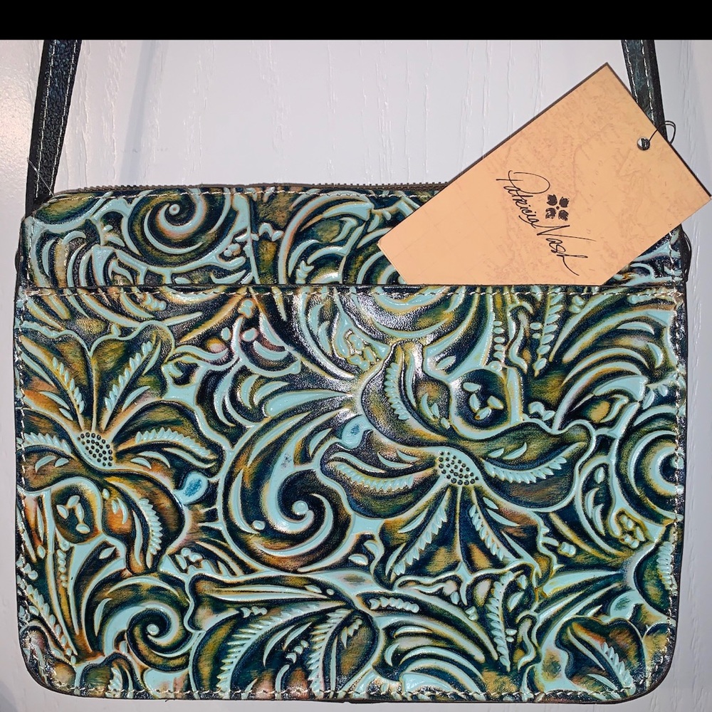 NWT Patricia Nash Turquoise multi Crossbody purse
